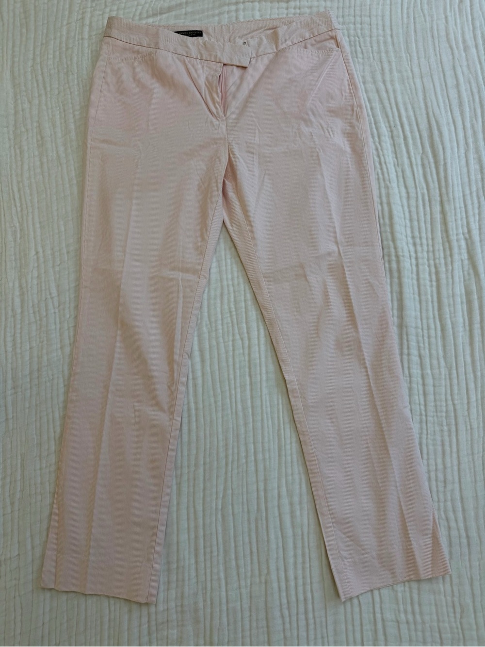 Brooks Brothers Pale Pink Straight-Leg Trousers